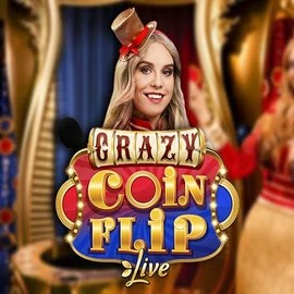 Crazy Coin Flip slot logo by Evolution at Nyxbets Casino