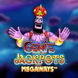 Genie Jackpots Megaways slot logo by Blueprint Gaming at Nyxbets Casino